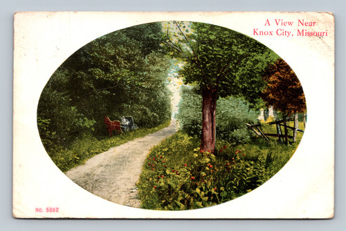A view near Knox City Missouri postcard postmarked 1940