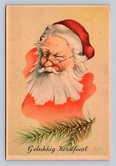Holiday greeting card with Gelukkig Kerstfeest text by M&Z