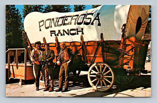 The old Conestoga and Ranch House at Ponderosa Ranch, Tahoe's North Shore