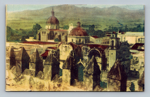View of Cuernavaca from the Cathedral Mexico postcard