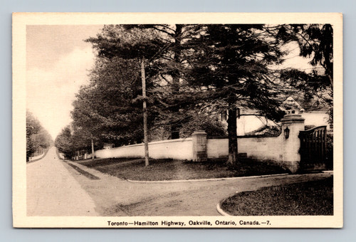 Toronto-Hamilton Highway in Oakville Ontario Canada vintage postcard
