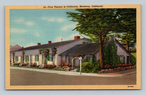 The First Theatre in California adobe building in Monterey
