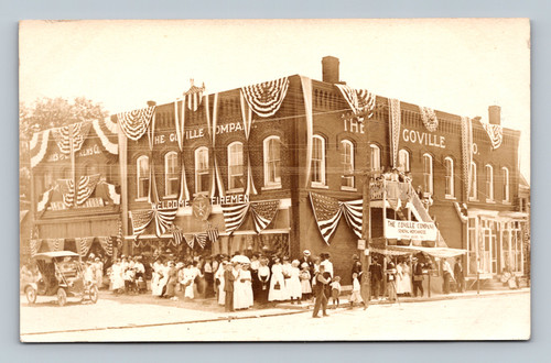 THE COVILLE COMPANY general merchandise store front with FIREMEN signage Central Square NY
