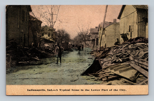 Typical street scene in the lower part of Indianapolis Indiana