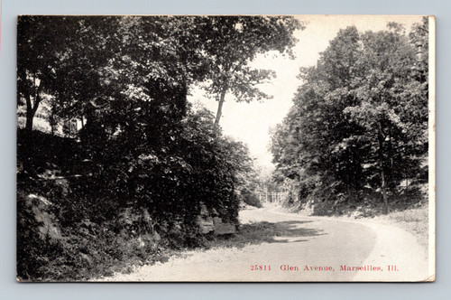 Postcard of 25811 Glen Avenue Marseilles Illinois with 1999 postmark