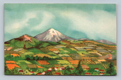Popocatepetl volcano postcard published by F. Sanchez M. Y CIA Mexico