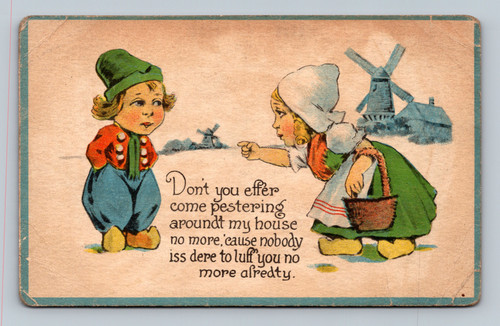 Humorous text message postcard by G. D. & D., New York and London