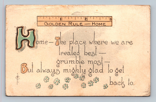 Golden Rule Home vintage postcard from Portsmouth U.S.