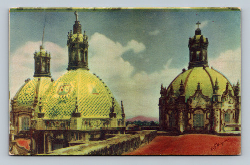 Cupulas de la Catedral de Morelia in Toluca Michoacan Mexico postcard