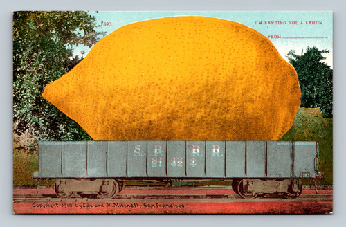 I'm Sending You a Lemon postcard from San Francisco by Edward H. Mitchell