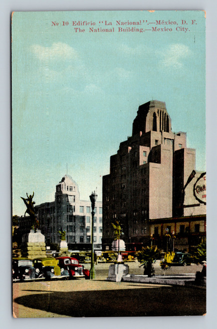 Edificio La Nacional building in Mexico City postcard