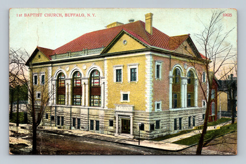 1st Baptist Church Buffalo NY postcard 1911