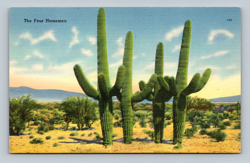 The Four Horsemen postcard by Tichnor Bros., Boston