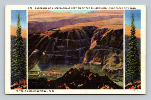 Panorama of Billings-Red Lodge-Cooke City Road to Yellowstone National Park