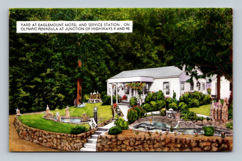 Yard at Eaglemount Motel and Service Station Olympic Peninsula Washington