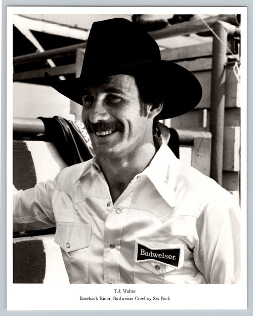 T.J. Walter Budweiser Cowboy Six Pack bareback rider promotional photograph