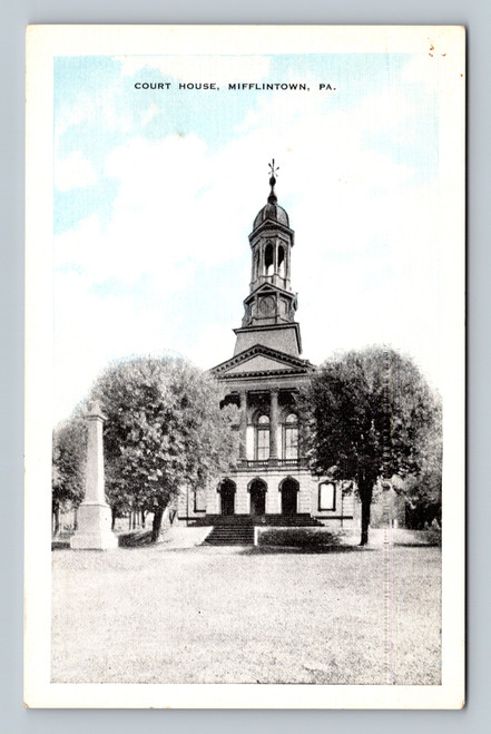 Court House in Mifflintown Pennsylvania vintage postcard