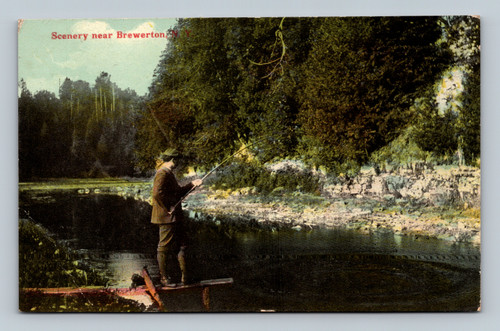 Scenery near Brewerton New York postcard by GARBAN