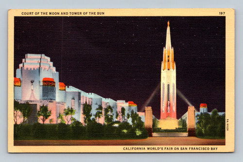Court of the Moon and Tower of the Sun at California World's Fair on San Francisco Bay