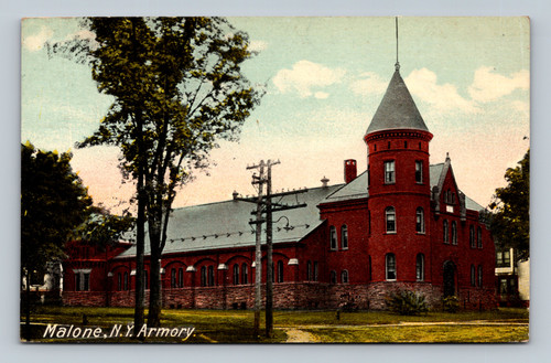 Malone N.Y. Armory postcard