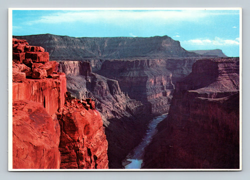 Magnificent view from Toroweap Point showing the Colorado River flowing south through Arizona