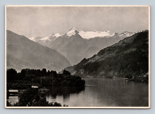 Zellersee with Kitzsteinhorn mountain in München, Germany postcard