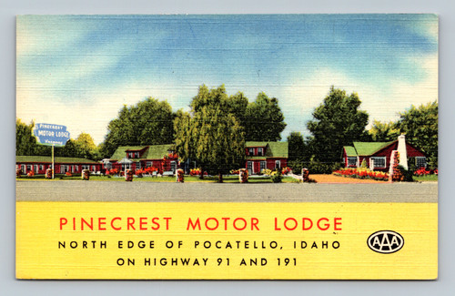 Pinecrest Motor Lodge building and grounds in Pocatello Idaho