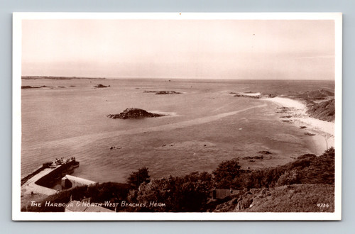 The Harbour and North West Beaches Herm England postcard by THE R.A. (POSTCARDS) LTD.