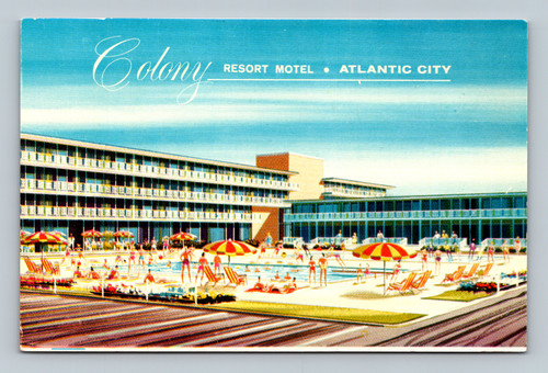 Colony Resort Motel Atlantic City New Jersey postcard