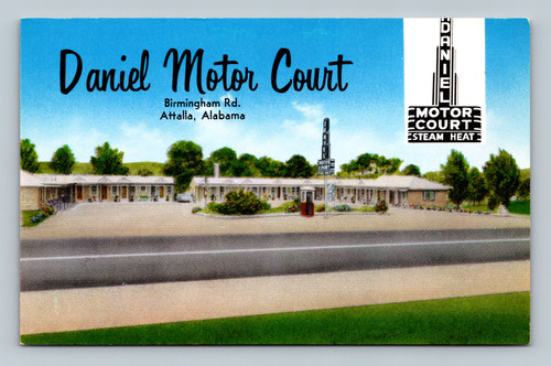 Daniel Motor Court building with steam heat and air cooling near Attalla Alabama