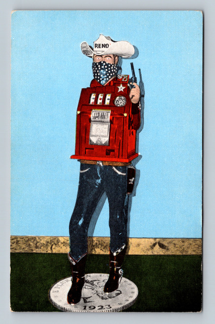 Generous Gentleman of the Old West postcard from Reno by E. C. Kropp Co.