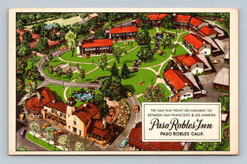 The Half-Way Point on Highway 101 at Paso Robles Inn, Paso Robles, California