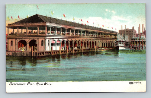 Recreation Pier New York City vintage postcard