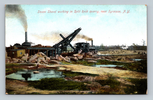 Steam Shovel working in Split Rock quarry near Syracuse NY