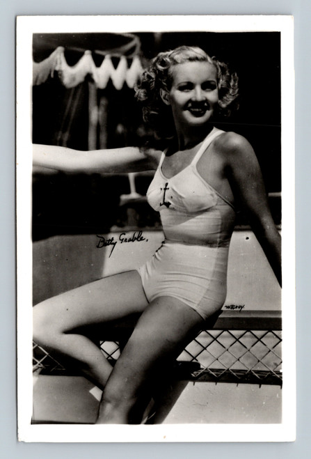 Betty Grable vintage postcard