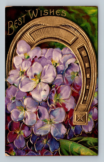 Best Wishes greeting postcard published by Serie 1640 b. Germany