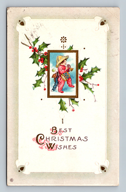Christmas washes holiday postcard Series 347 Fª U.S.