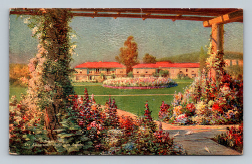 The Bungalows at The Ambassador Hotel Los Angeles vintage postcard by Raphael Tuck & Sons