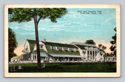 Golf and Country Club Nashville Tennessee Vintage Postcard