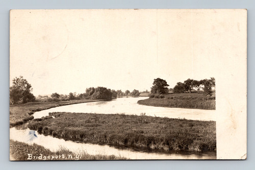 Unknown bridge or location in Bridgeport New York vintage postcard