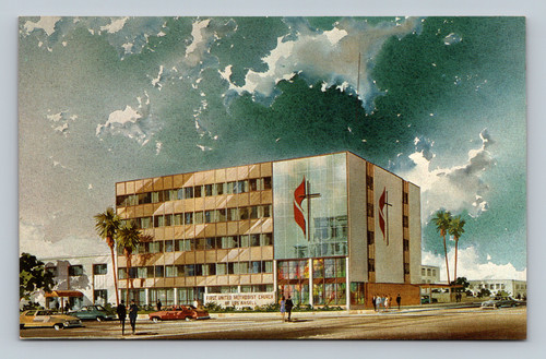 First United Methodist Church building at 1010 So. Flower St. Los Angeles