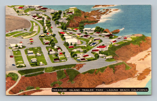 Treasure Island Trailer Park on the sunny shores of the blue Pacific in Laguna Beach California