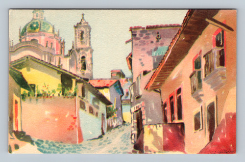 Taxco Mexico scenic view postcard by FISCHGRUND