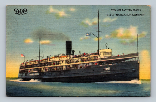 Steamer Eastern States on Lake Lines sailing between Detroit and Buffalo