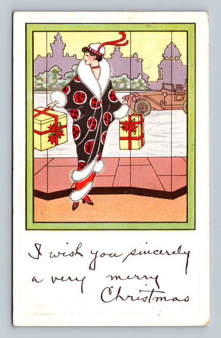 Christmas greeting postcard from Parcines, San Benito County