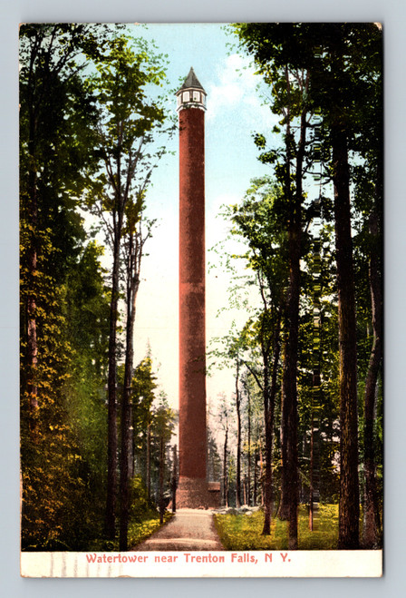Watertower near Trenton Falls New York Vintage Postcard