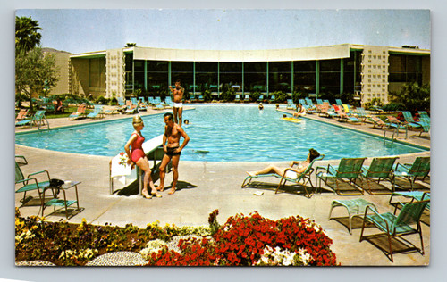 Ocotillo Lodge resort pool and lounge area Palm Springs California