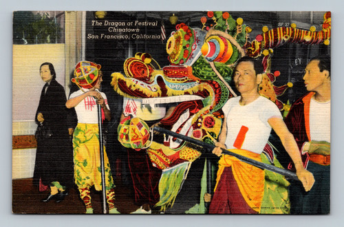 The Dragon at Festival in Chinatown San Francisco California postcard