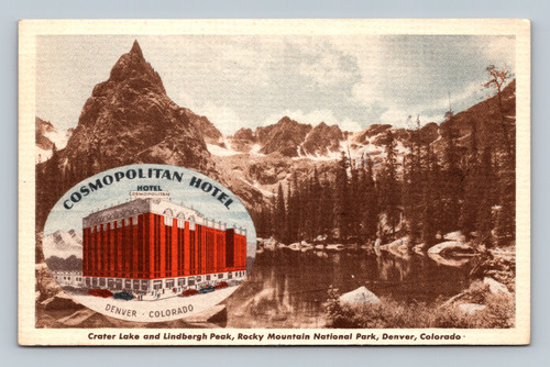 Crater Lake and Lindbergh Peak Rocky Mountain National Park Denver Colorado postcard