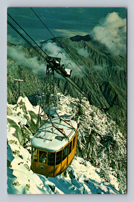 Aerial tramway in Palm Springs showing the longest single-lift passenger tramway in the world